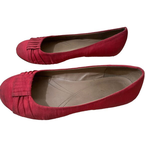 Naturalizer Shoes Slip On Comfort Flat Fabric Pleat Bow 8 M Career Twee Colorful - Picture 3 of 6